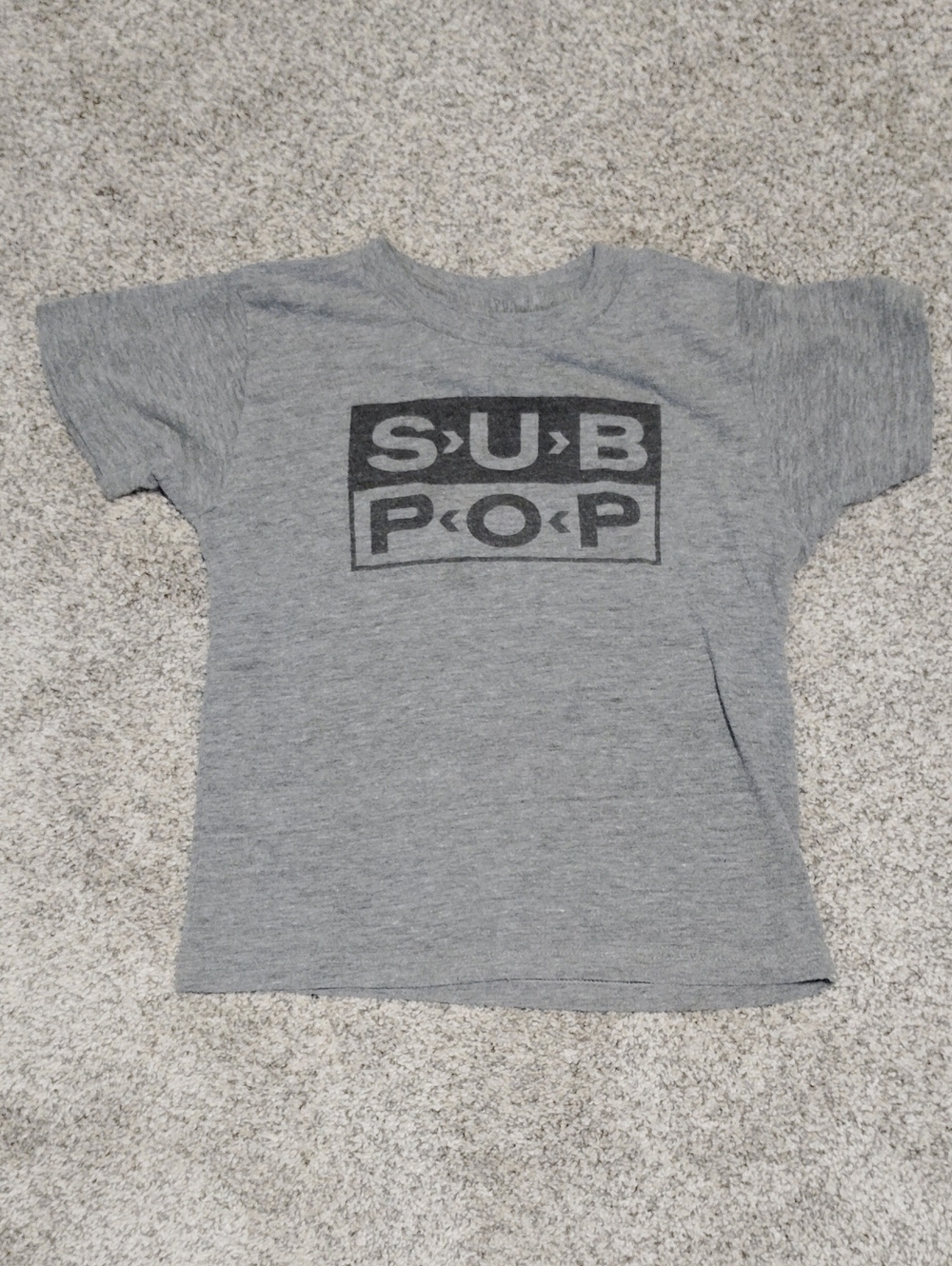 American Apparel Gray Kids Short Sleeve Sub Pop Logo Tee